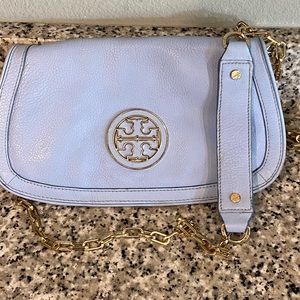 Light Blue Tory Burch Crossbody Flap Bag